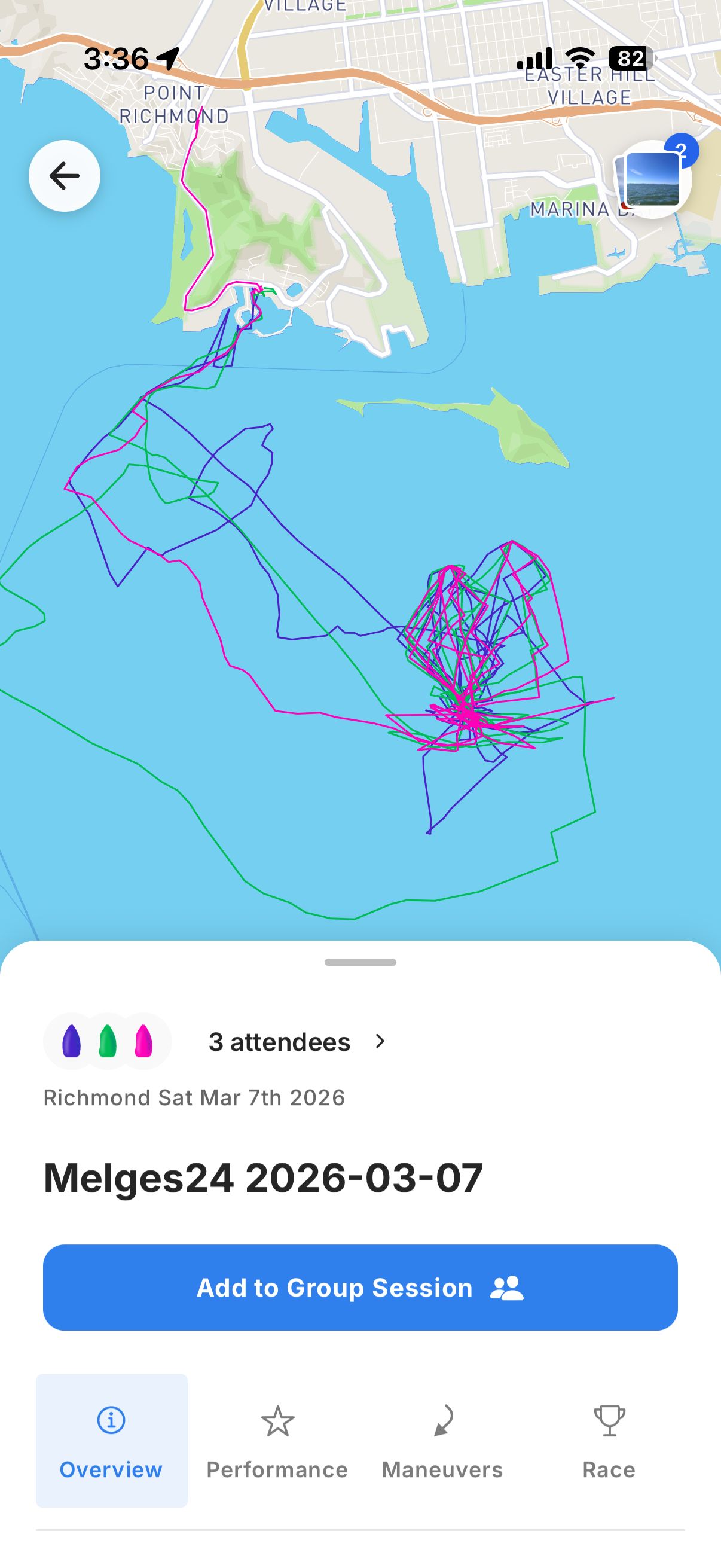 Session map view